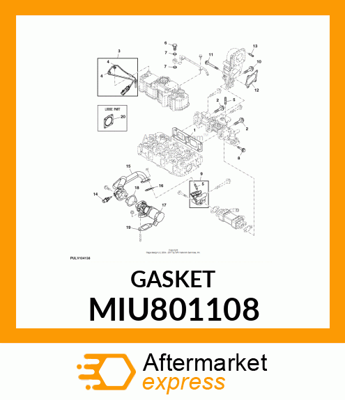 GASKET, EGR PIPE MIU801108