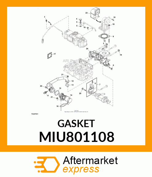 GASKET, EGR PIPE MIU801108