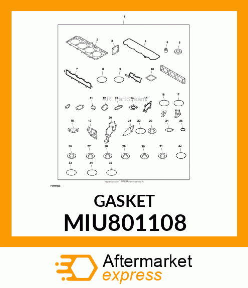 GASKET, EGR PIPE MIU801108