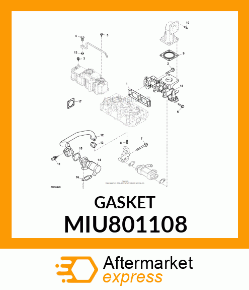 GASKET, EGR PIPE MIU801108