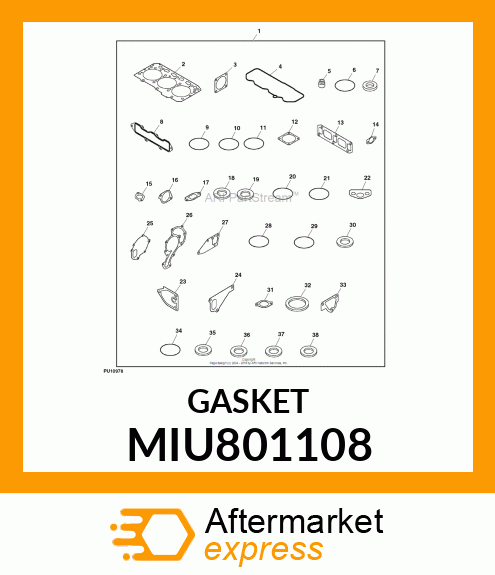 GASKET, EGR PIPE MIU801108