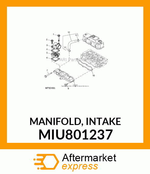 MANIFOLD, INTAKE MIU801237