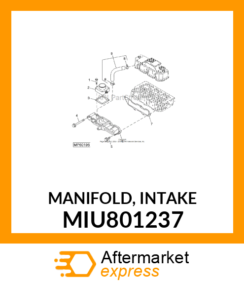 MANIFOLD, INTAKE MIU801237