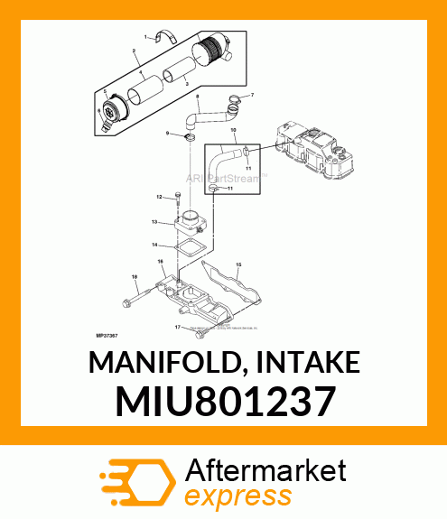 MANIFOLD, INTAKE MIU801237