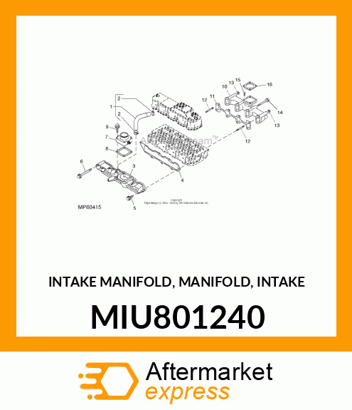 INTAKE MANIFOLD, MANIFOLD, INTAKE MIU801240