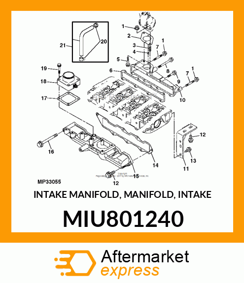 INTAKE MANIFOLD, MANIFOLD, INTAKE MIU801240