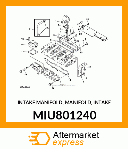 INTAKE MANIFOLD, MANIFOLD, INTAKE MIU801240