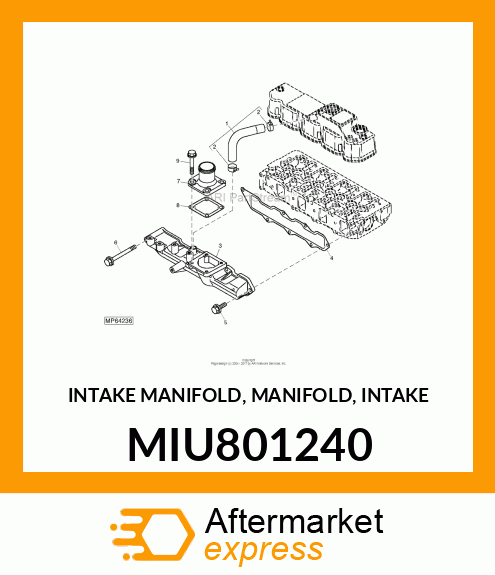 INTAKE MANIFOLD, MANIFOLD, INTAKE MIU801240