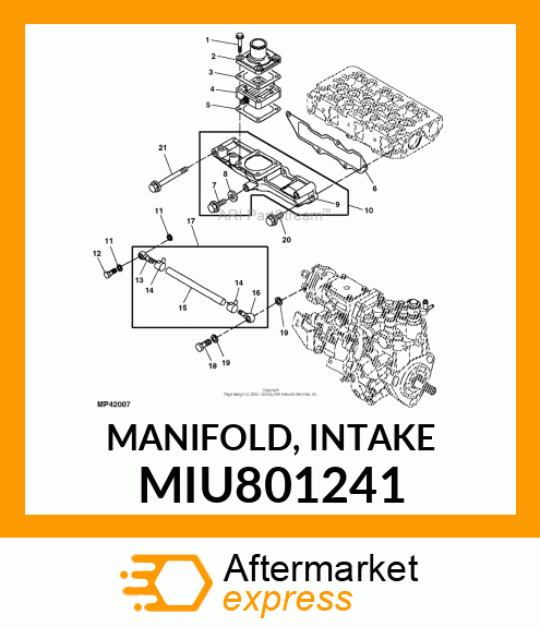 MANIFOLD, INTAKE MIU801241