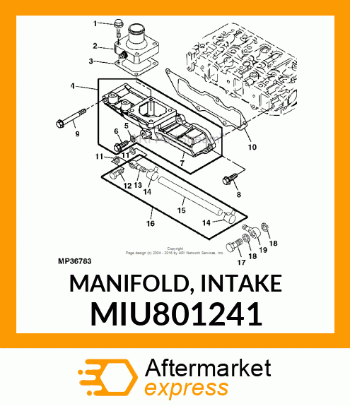 MANIFOLD, INTAKE MIU801241