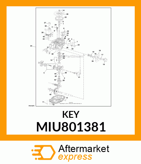 WOODRUFF KEY 1/4X1 MIU801381