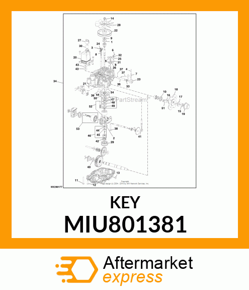 WOODRUFF KEY 1/4X1 MIU801381