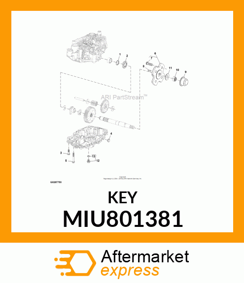 WOODRUFF KEY 1/4X1 MIU801381