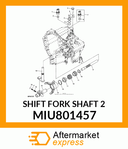 SHIFT FORK SHAFT 2 MIU801457