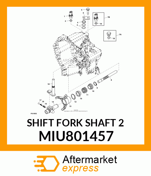 SHIFT FORK SHAFT 2 MIU801457