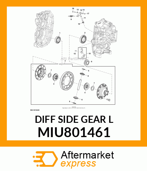 GEAR, DIFF SIDE GEAR L MIU801461