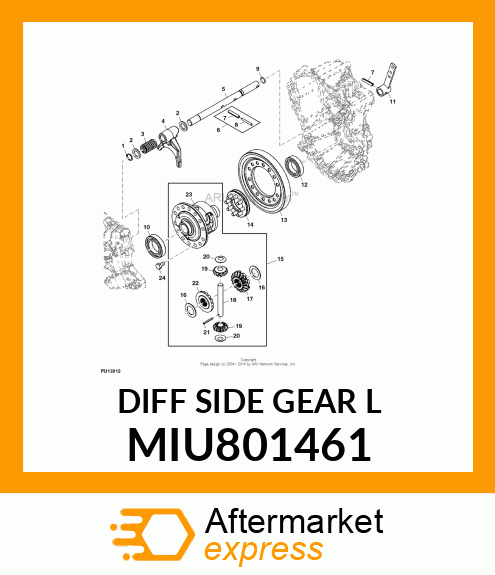 GEAR, DIFF SIDE GEAR L MIU801461