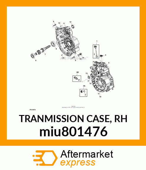 TRANMISSION CASE, RH miu801476