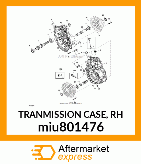 TRANMISSION CASE, RH miu801476