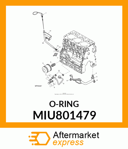 O RING, FLOURINE RUBBER MIU801479