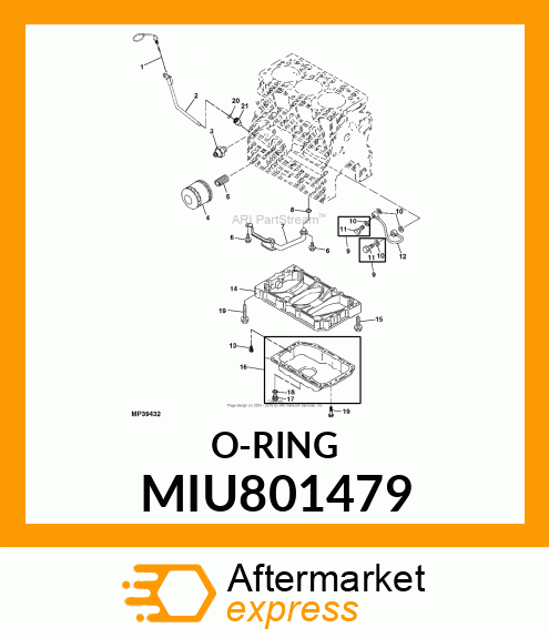 O RING, FLOURINE RUBBER MIU801479