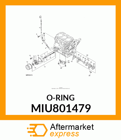 O RING, FLOURINE RUBBER MIU801479