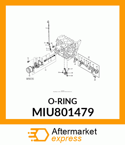 O RING, FLOURINE RUBBER MIU801479