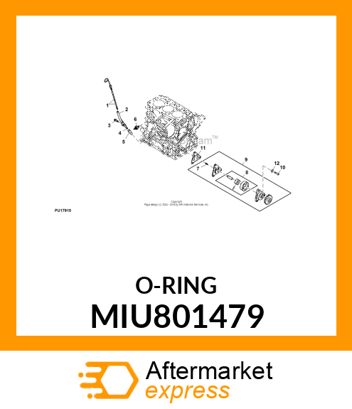 O RING, FLOURINE RUBBER MIU801479