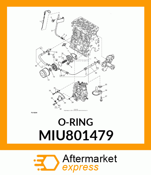 O RING, FLOURINE RUBBER MIU801479