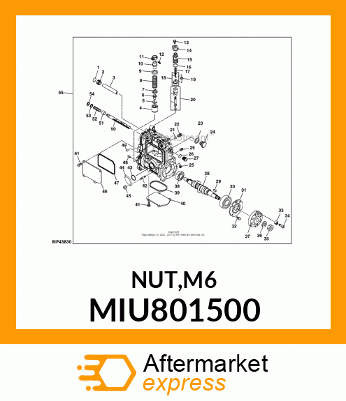 NUT,M6 MIU801500