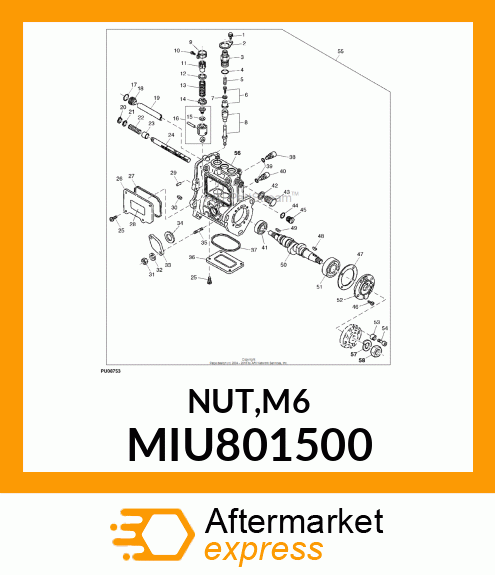 NUT,M6 MIU801500