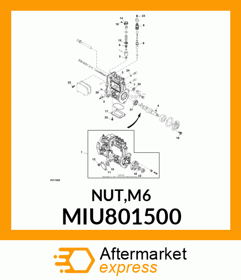 NUT,M6 MIU801500