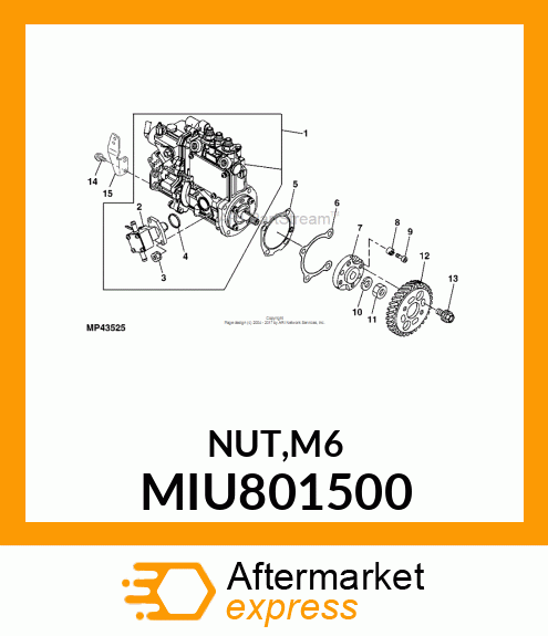 NUT,M6 MIU801500