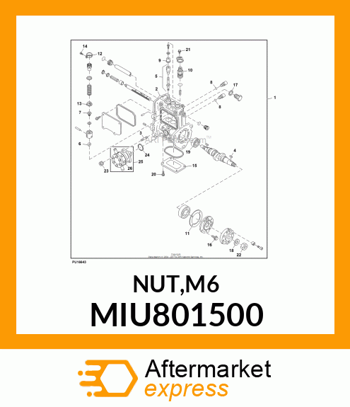 NUT,M6 MIU801500