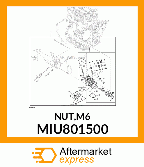 NUT,M6 MIU801500