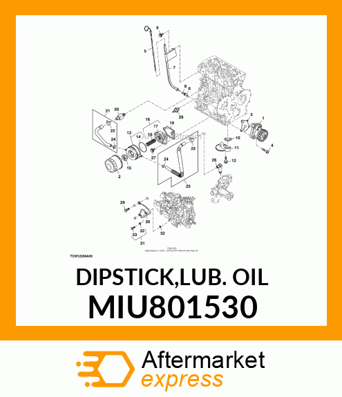 DIPSTICK,LUB. OIL MIU801530