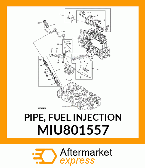 PIPE, FUEL INJECTION MIU801557