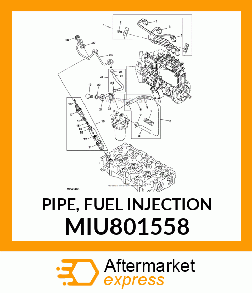 PIPE, FUEL INJECTION MIU801558