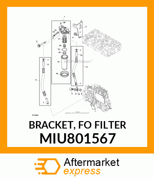 BRACKET, FO FILTER MIU801567