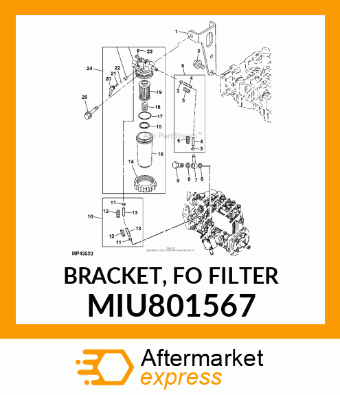 BRACKET, FO FILTER MIU801567