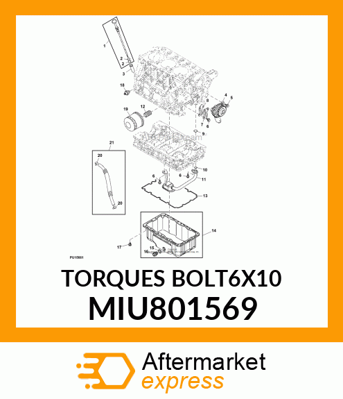 TORQUES BOLT6X10 MIU801569