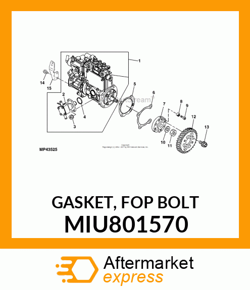 GASKET, FOP BOLT MIU801570