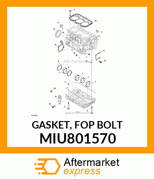 GASKET, FOP BOLT MIU801570