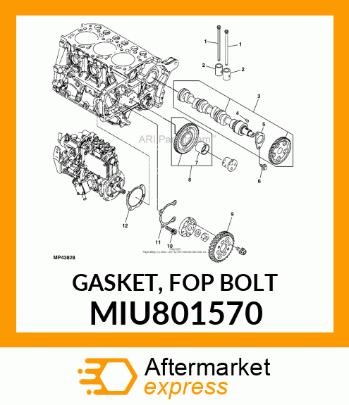 GASKET, FOP BOLT MIU801570