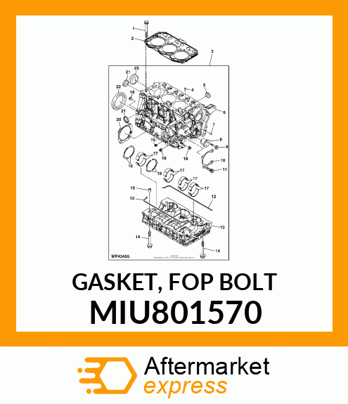 GASKET, FOP BOLT MIU801570