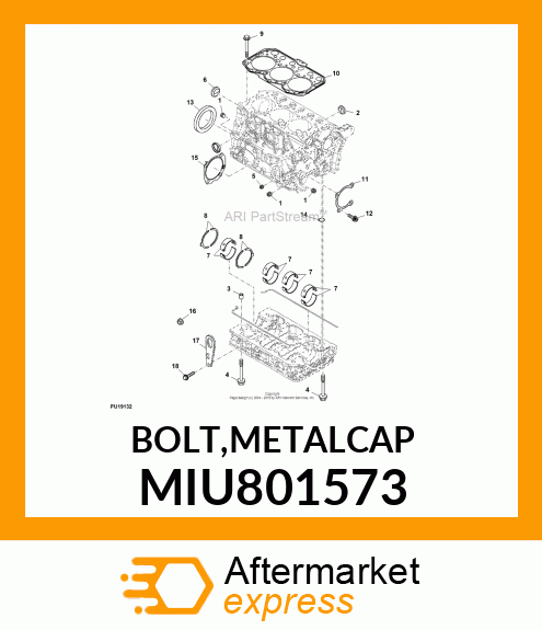 BOLT,METALCAP MIU801573