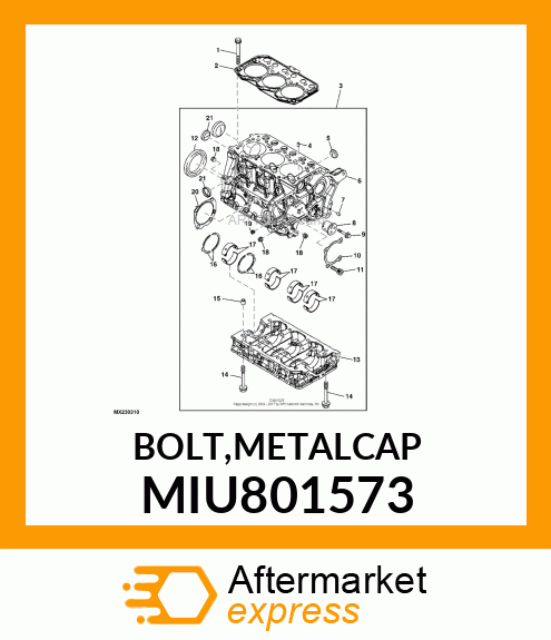 BOLT,METALCAP MIU801573