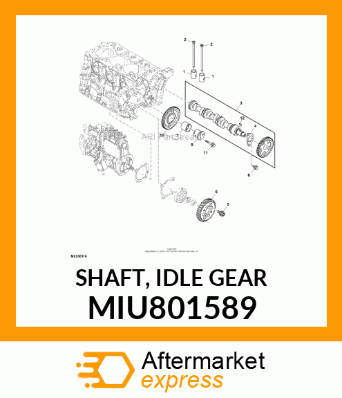 SHAFT, IDLE GEAR MIU801589