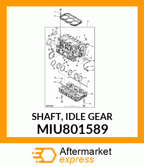 SHAFT, IDLE GEAR MIU801589