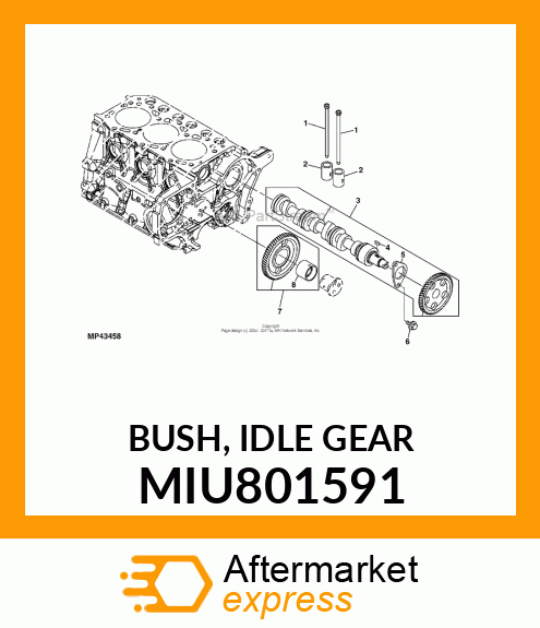 BUSH, IDLE GEAR MIU801591